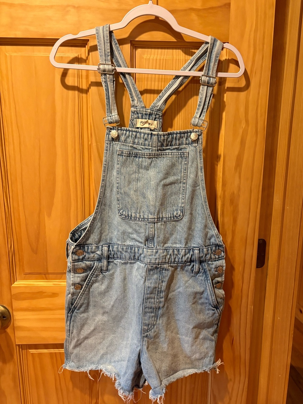 Madewell Adirondack Bluejeans Short Overalls women’s L
